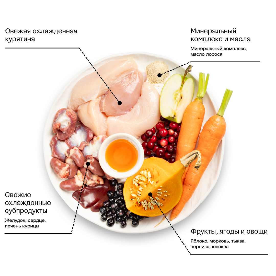 Корм корм для собак с курицей купить по цене 190 ₽ в интернет-магазине  «Мясно Понятно»